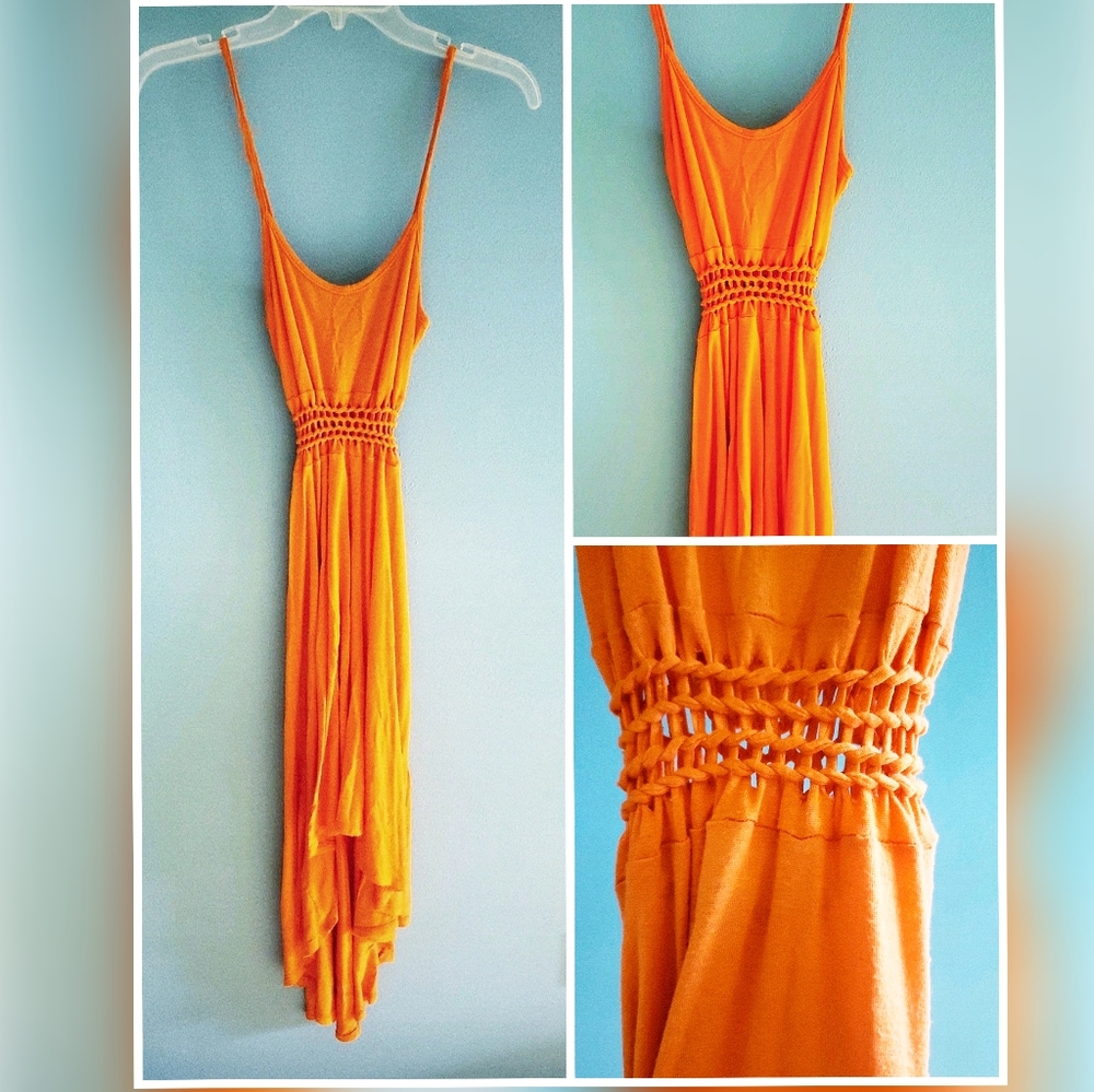 Orange High Low Dress